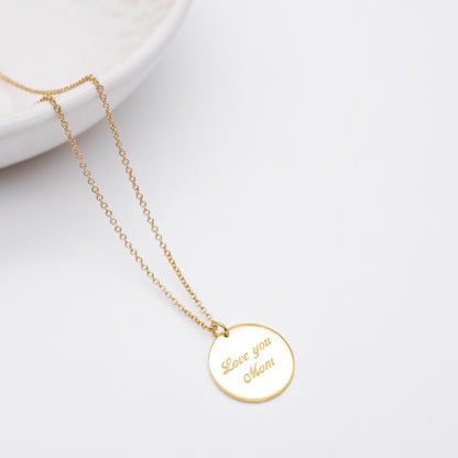 Disc Charm Necklace
