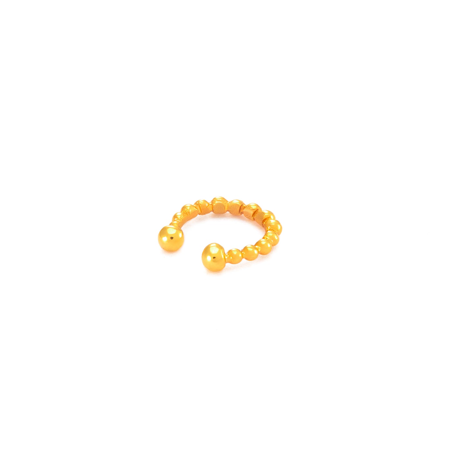 Dotted 9ct gold earring cuff displayed on a white background.