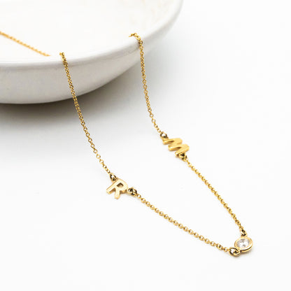 Dual Initial Necklace 