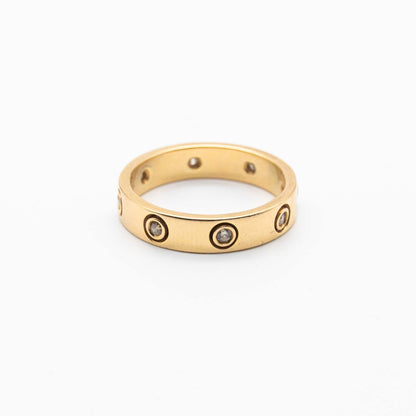 Iconic statement ring with 8 white diamonds – handcrafted in South Africa.