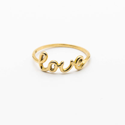 Dainty 9ct solid gold love ring – minimalist handcrafted jewellery from South Africa