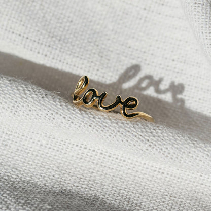 Dainty 9ct solid gold love ring – minimalist handcrafted jewellery from South Africa
