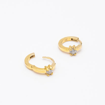 Single Diamond Huggies