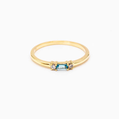 9ct gold blue topaz and diamond statement ring – handcrafted fine jewellery from South Africa