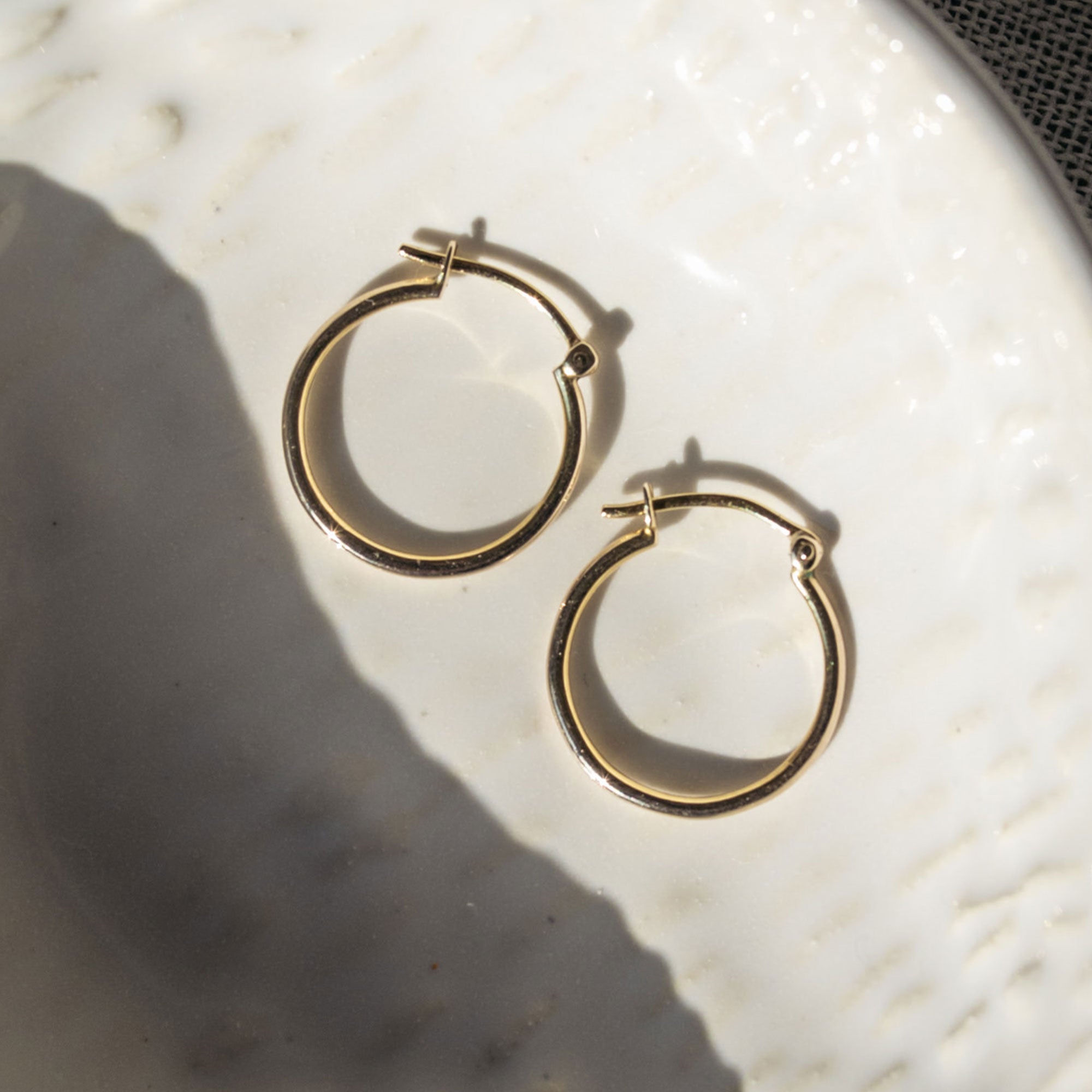 Small 9ct Gold Hoops | Everyday Classic Earrings – Leesha Fine